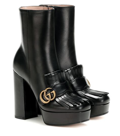 gucci romance logo boot|Gucci marmont boots.